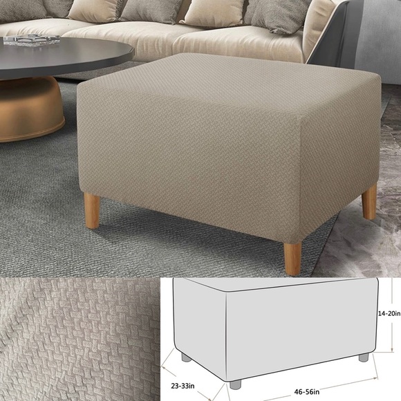 XL Slipcover for square Ottoman / Table / Coffee Table - Picture 1 of 7